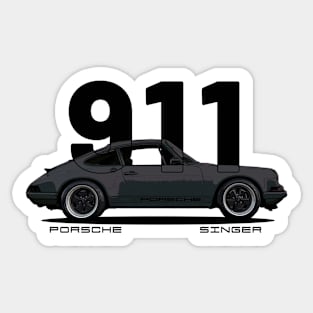 Porsche 911 Singer Gray Sticker